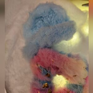 2 Pc Oversized Plush Fluffy  Scrunchies